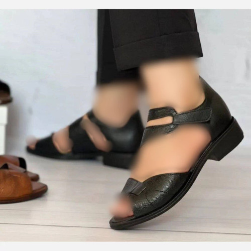 صندل زنانه عسلی و مشکی کیفیت عالی کفش جلوباز کفش تابستانی صندل ترند صندل دخترانه
