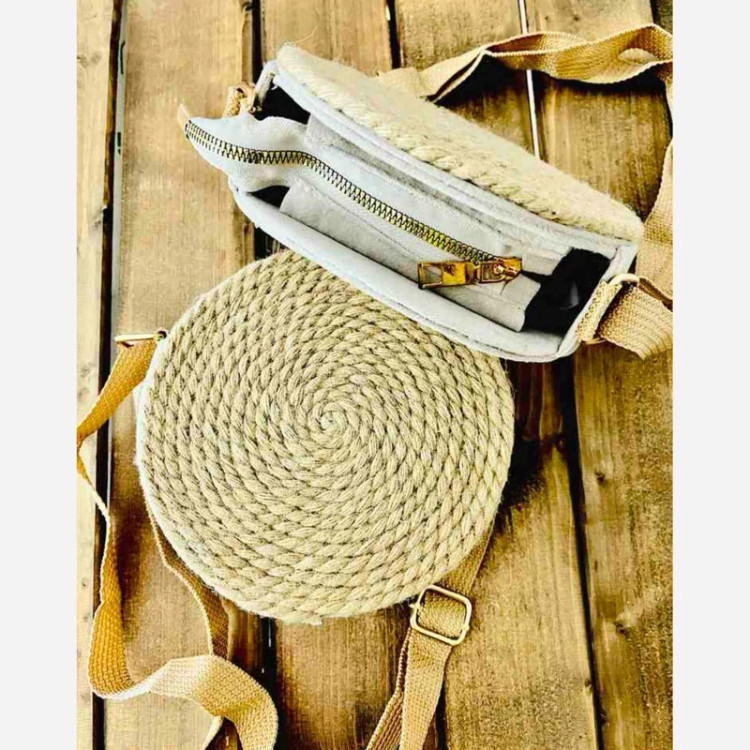 کیف کنفی تابستانی ارسال رایگان کیف گرد دایره کیف زنانه ترند کیف دخترانه کیف اسپرت