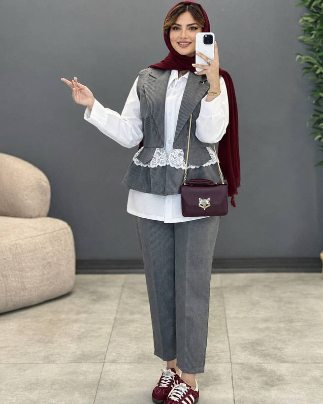ست سه تیکه وست و شومیز و شلوار ارسال رایگان